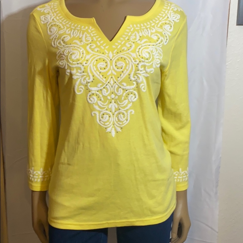 Yellow bead Blouse